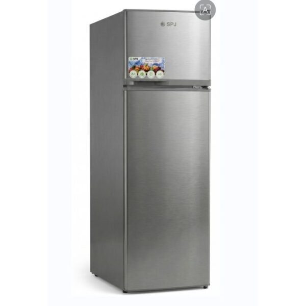 spj 229l double door refrigerator fridge rf iny229c inox silver 3yrs 2